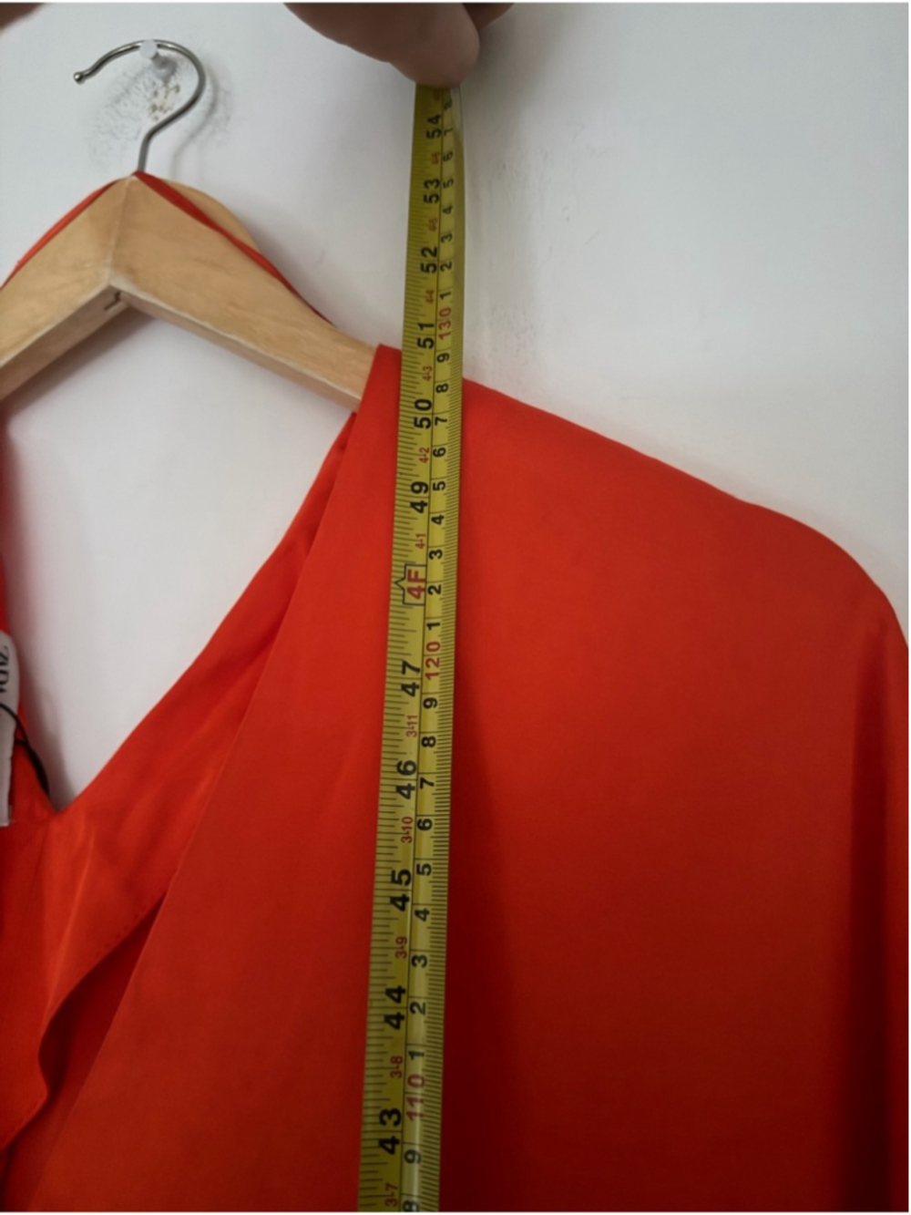 Zara Red Orange Satin Kaftan Maxi Dress Oversized One Size - Picture 5 of 8